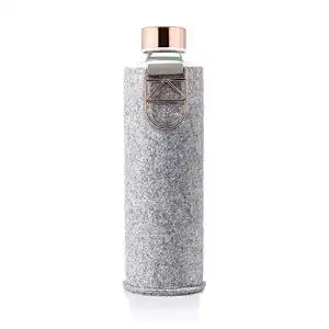 Trinkflasche-Glas EQUA Glasflasche mit Filzhülle Mismatch Rose