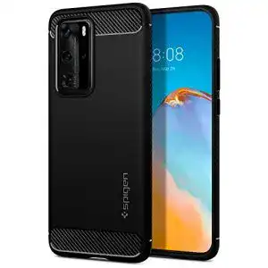 Huawei-P40-Pro-Hülle Spigen Rugged Armor Hülle, schwarz