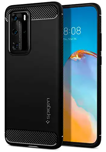Huawei-P40-Pro-Hülle Spigen Rugged Armor Hülle, schwarz