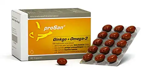Gedächtnis-Tabletten Prosan Ginkgo+Omega-3 Kapseln, 90 Stück