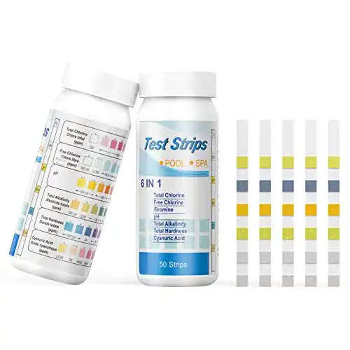 Pool-Teststreifen Homtiky PH Teststreifen Pool, 6 in 1, 100 Stück