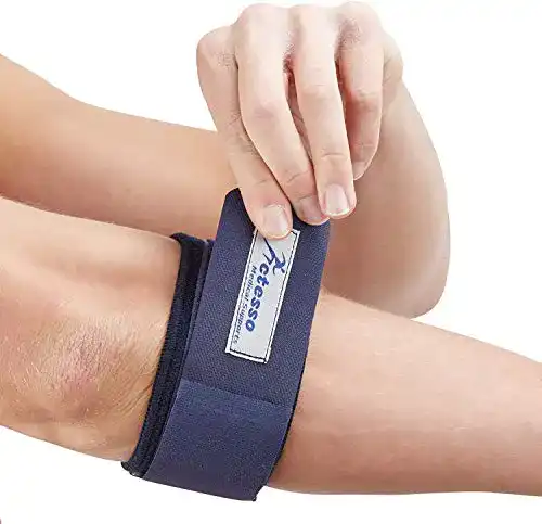 Ellenbogenspange Actesso Blau Ellenbogenbandage für Tennisarm