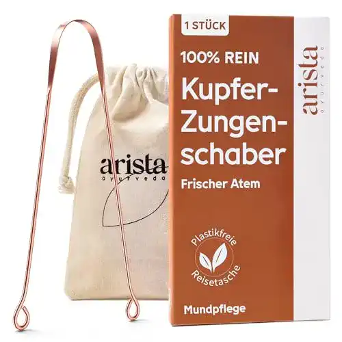 Zungenreiniger Arista ayurveda aus Kupfer, Ayurvedisch