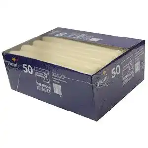Stearin-Kerzen Duni Leuchterkerze cream 250x22mm 50Stk.