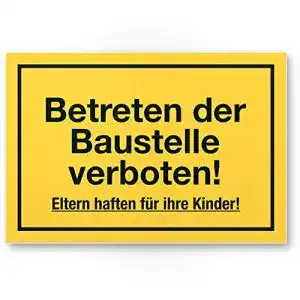 Baustellenschild Komma Security Baustellen Schild Kunststoff