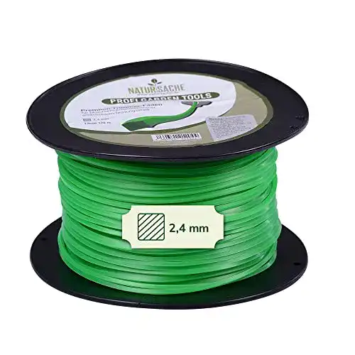 Mähfaden 2,4 mm Natursache Trimmerfaden, quadratisch, 120 m