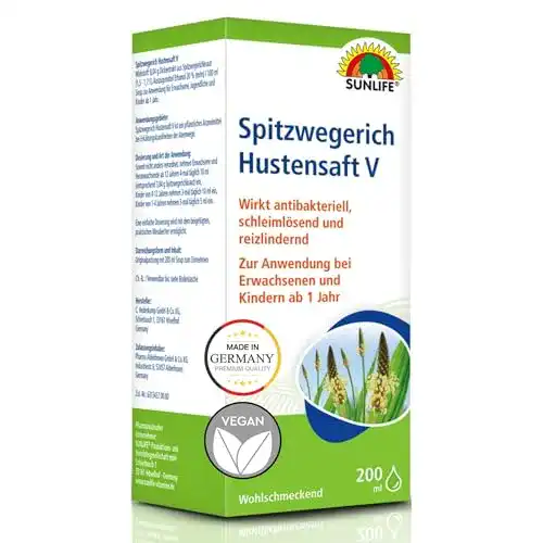 Spitzwegerich-Tinktur Sunlife Spitzwegerich Hustensaft V 200ml