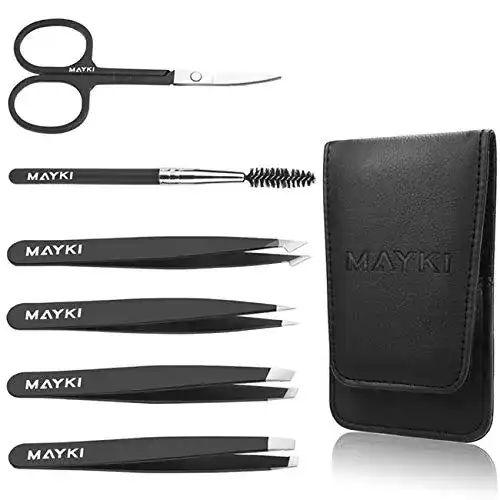 Augenbrauenpinzette MAYKI Augenbrauen Pinzetten Set 6tlg