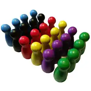 Spielfiguren DAMAZE LudoXL 24 aus Holz, 40mm hoch, bunt