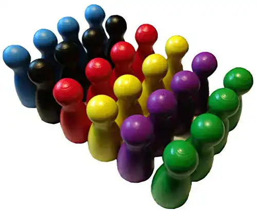 Spielfiguren DAMAZE LudoXL 24 aus Holz, 40mm hoch, bunt