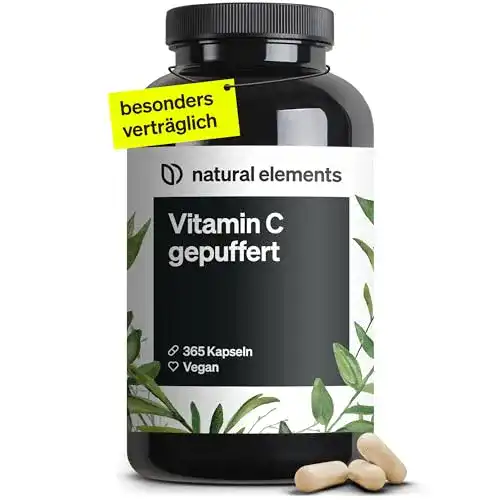 Vitamin C natural elements 500mg, 365 Kapseln, vegan
