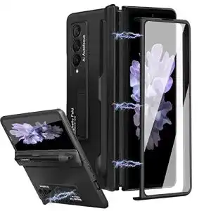 Samsung-Galaxy-Z-Fold-3-Hülle ZJRUI, magnetisch, Stift Halter