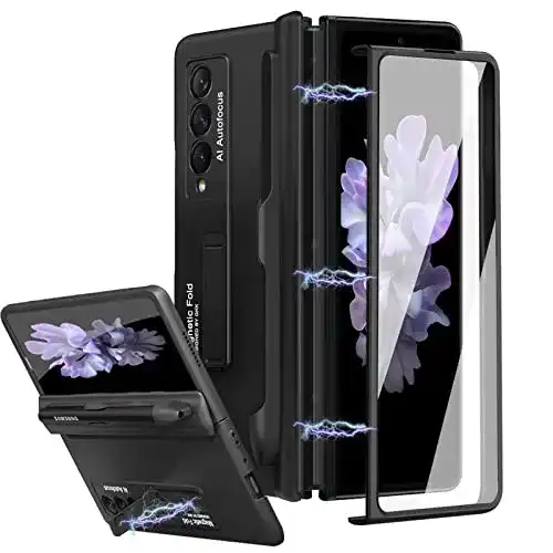 Samsung-Galaxy-Z-Fold-3-Hülle ZJRUI, magnetisch, Stift Halter