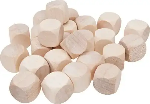 Holzwürfel GICO 25 x Blankowürfel Gebetswürfel Bastelwürfel