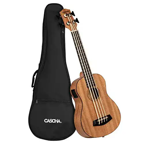Cascha-Ukulele CASCHA Bass Ukulele aus Mahagoni I Bass Ukulele