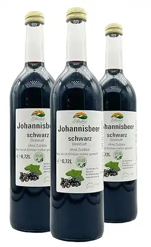 Johannisbeersaft Bleichhof Schwarzer, 100% Direktsaft, 3x 0,72l
