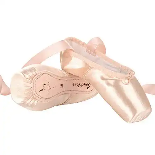 Ballettschuhe Soudittur Ballett Spitzenschuhe Satin Rosa