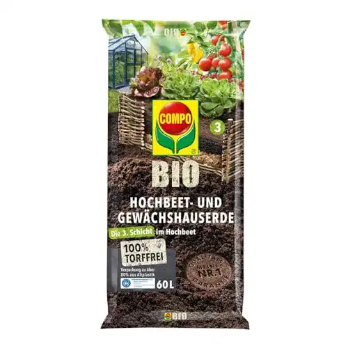 Die beste Komposterde Compo BIO Hochbeet- und Gewächshauserde, 60 L 2026 Test Bestseller Komposterde Compo BIO Hochbeet- und Gewächshauserde, 60 L