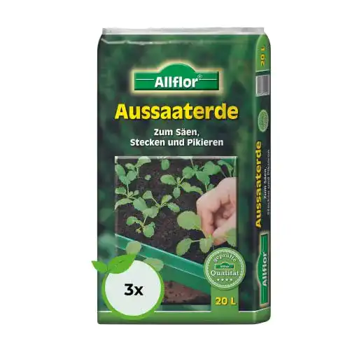 Anzuchterde Allflor ® Aussaaterde 60 L Blumenerde Pflanzerde
