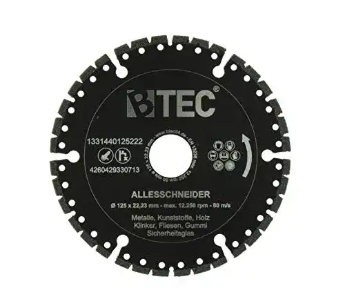 Holzsägeblatt-für-Winkelschleifer-125 BTEC Profi Diamant-