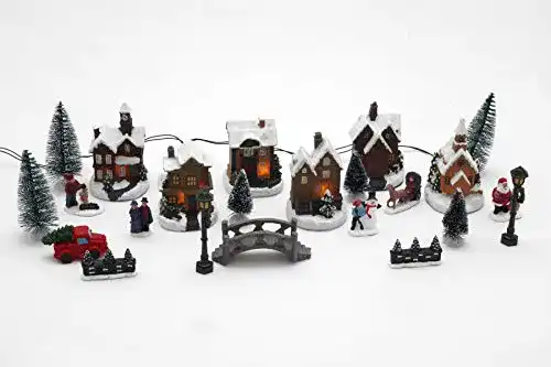 Weihnachtsdorf Spetebo mit LED Beleuchtung 25 Teile