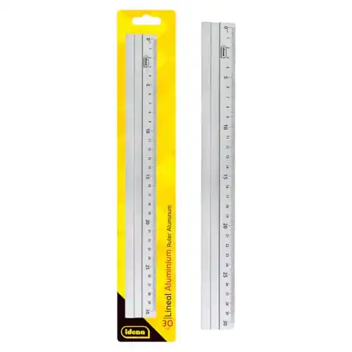 Lineal Idena 602122 – Alu – 30 cm, silber, 1 Stück