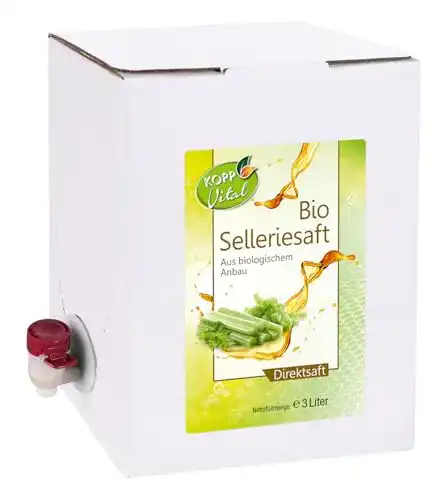 Selleriesaft Kopp Vital Bio- 3 Liter Premium-Qualität – 99 Prozent