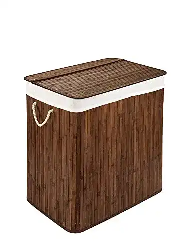Wäschekorb PANA ECO Bambus mit Deckel, 104L (52 x 32 x 63)