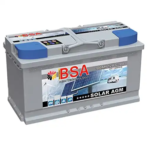 AGM-Batterie 100Ah BSA Solarbatterie 12V