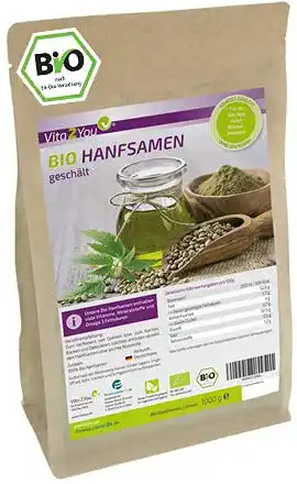 Hanfsamen Vita2You Bio geschält 1kg – deutscher Anbau
