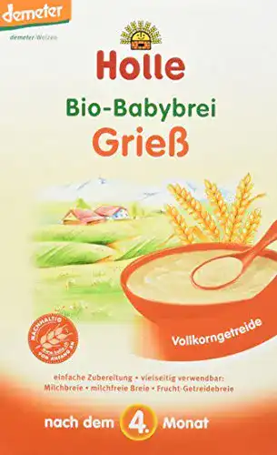 Getreidebrei Holle Bio-Babybrei Griess, 3er Pack (3 x 250 g)