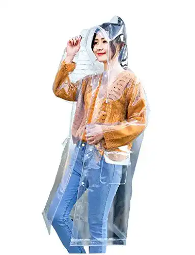 Durchsichtiger Regenmantel Freesmily Super transparenter Regenmantel