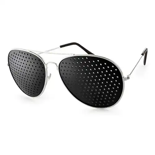 Multidot-Brille GUKOO Rasterbrille im stylischen Metall