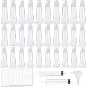 Tuben ZHANChen Lipgloss Tube Leer, 30 Stk mit 2 Spritzen