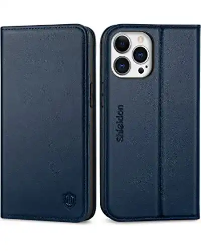 iPhone-13-Pro-Hülle SHIELDON, 100% Rindsleder, Kartenfach