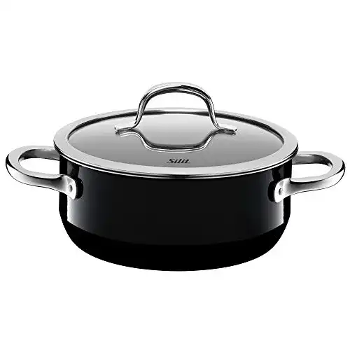 Silit-Töpfe Silit Passion Black Kochtopf klein 20cm, Glasdeckel