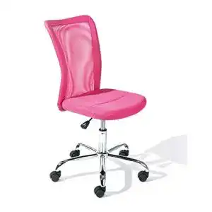 Kinderdrehstuhl Inter Link Bürostuhl Metall Bezug Mesh Pink