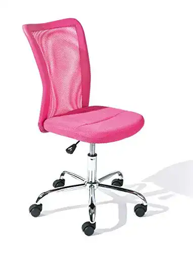 Kinderdrehstuhl Inter Link Bürostuhl Metall Bezug Mesh Pink