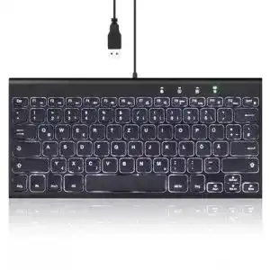 Perixx-Tastatur Perixx PERIBOARD-429 DE Kleine Tastatur mit Kabel