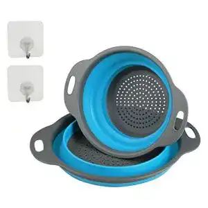 Nudelsieb ZoomSky Faltbar Seiher, 2er Silikon, mit 2 Klebehaken