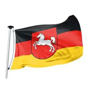 Niedersachsen-Flagge FLAGLY Premium Flagge 100x150cm