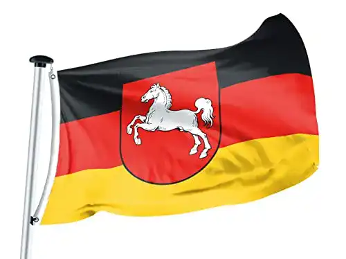 Niedersachsen-Flagge FLAGLY Premium Flagge 100x150cm