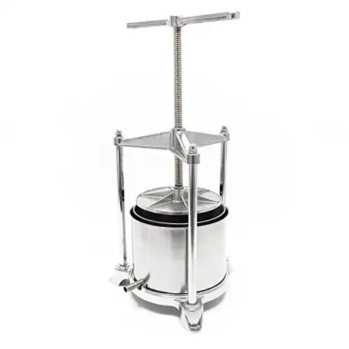 Obstpresse Wiltec Mini 5 L aus rostfreiem Stahl einfach zu reinigen