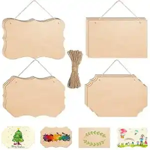 Holzschild GKZB Unfertiges 12Stk Hängendes mit 2 Löchern