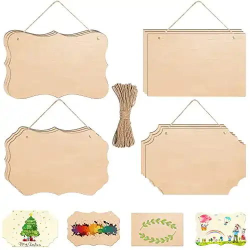 Holzschild GKZB Unfertiges 12Stk Hängendes mit 2 Löchern