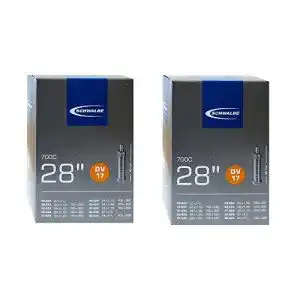 Fahrradschlauch (28 Zoll) Schwalbe DV17 Innenschlauch, 2er Set