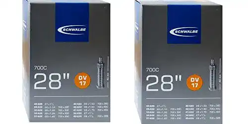 Fahrradschlauch (28 Zoll) Schwalbe DV17 Innenschlauch, 2er Set