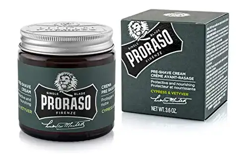 Pre-Shave Proraso Pre Shave Cream single blade Cypress & Vetiver