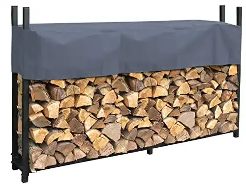 Holzunterstand QUICK STAR Metall Kaminholzregal Anthrazit