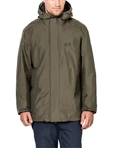Outdoor-Jacken Jack Wolfskin Herren 3-in-1 Jacke Iceland, Granite